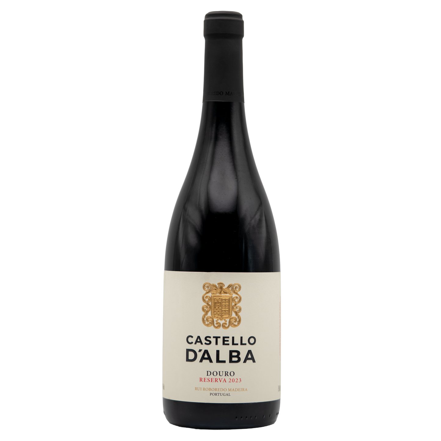 Bottle of Castello d'Alba Douro Reserva Tinto red wine from BERKMANN CELLARS, featuring a dark glass bottle with a detailed label.
