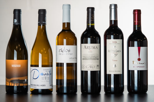 Six bottles of WINESLUT THE SUNDAY ROAST wine bundle displayed together in a neat arrangement.