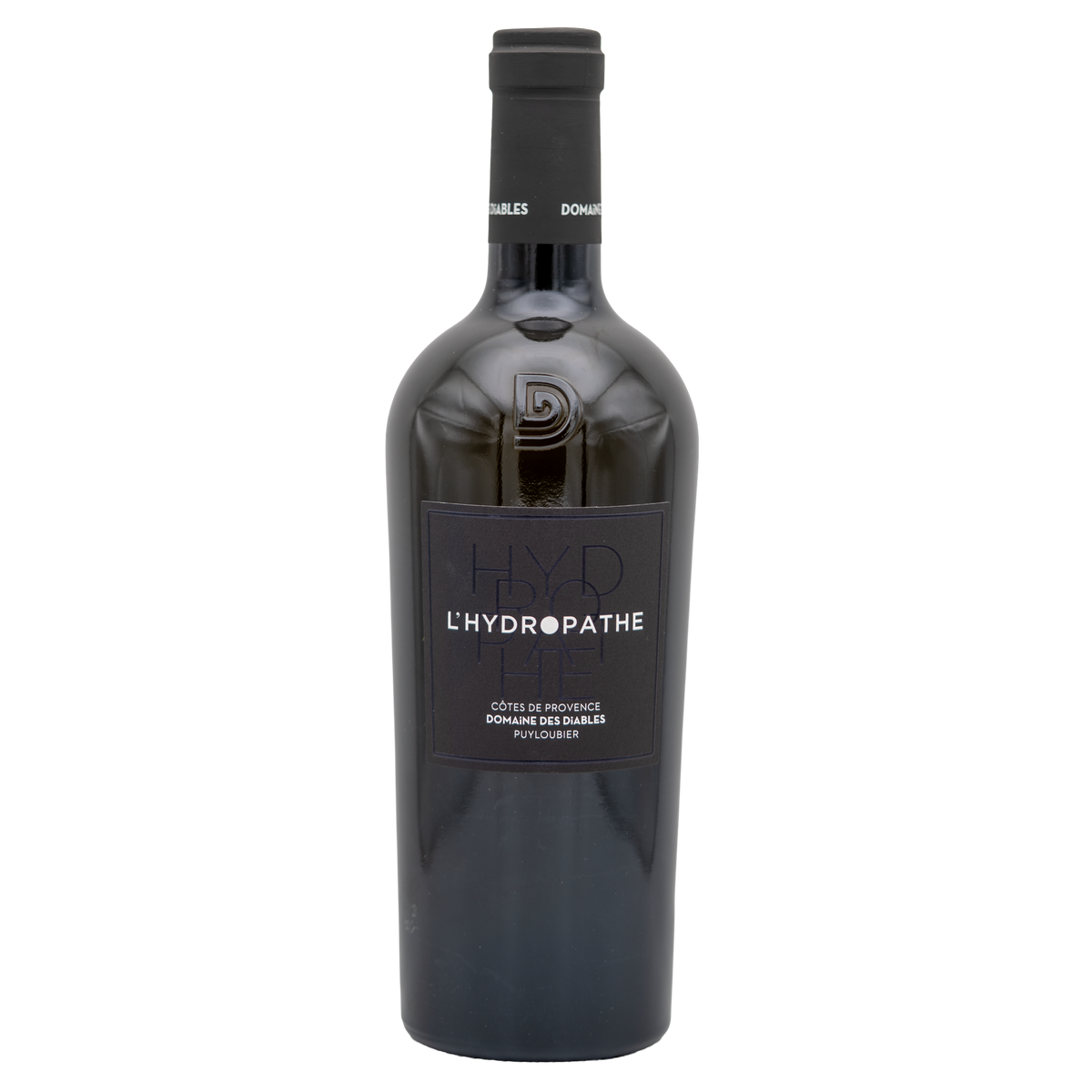 WALLOW WINE Domaine des Diables ‘L’Hydropathe Élite’ Blanc white wine bottle with label and cork.
