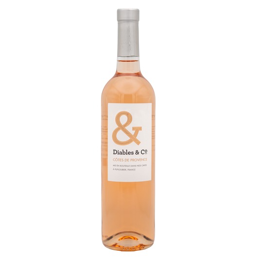 Diables and Co Rosé wine bottle from Wallow Wine, featuring a sleek label and elegant design.