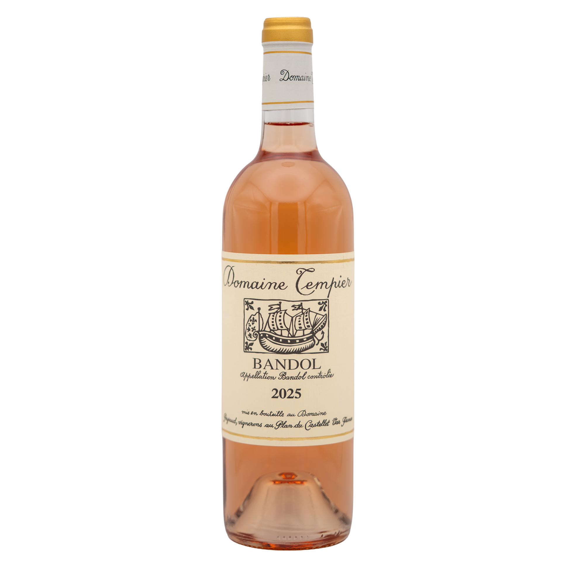 Domaine Tempier Bandol Rosé wine bottle from LEA AND SANDEMAN, featuring a clear label and elegant design.