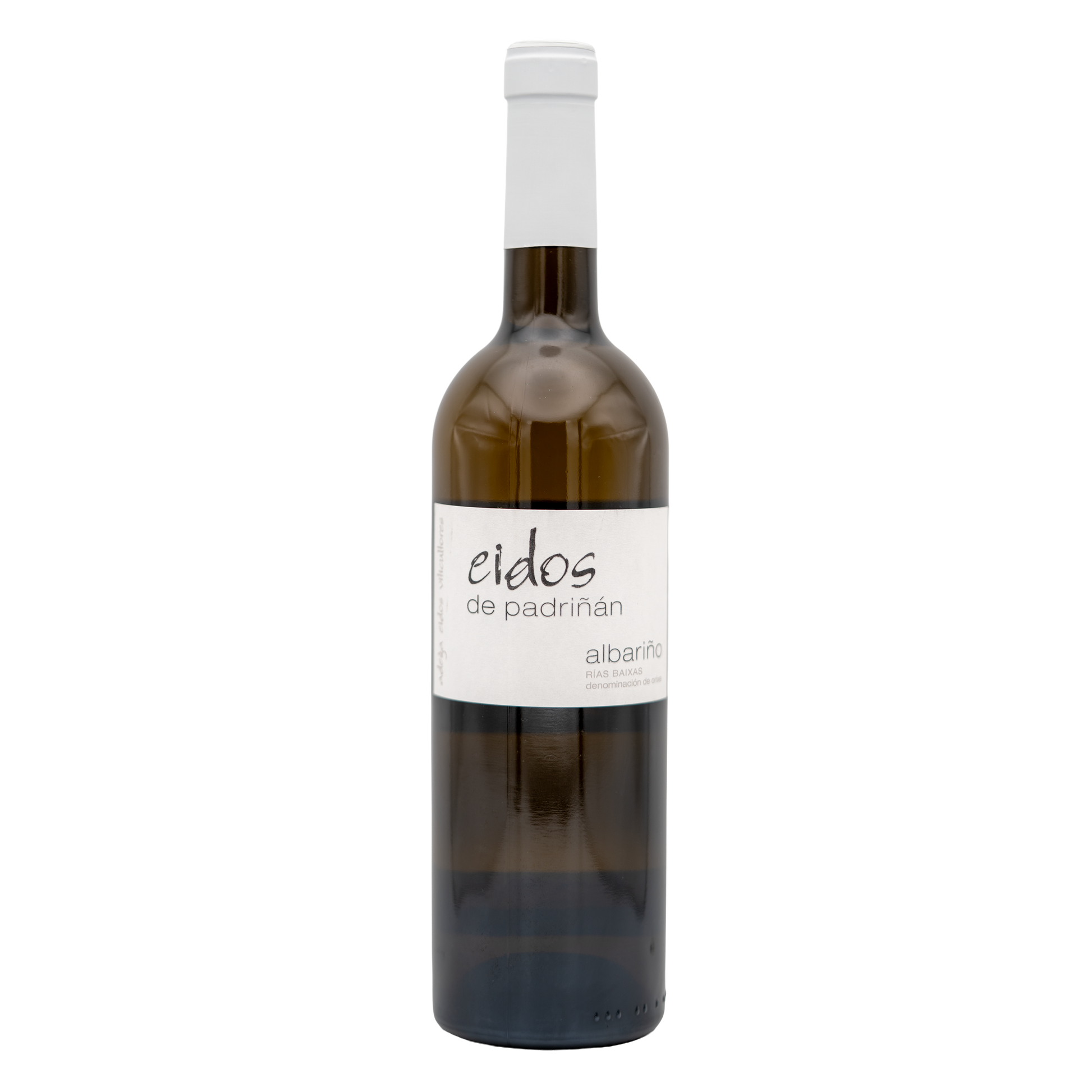 Bottle of LEA AND SANDEMAN Adega dos Eidos Albariño white wine with label visible and clear glass bottle.