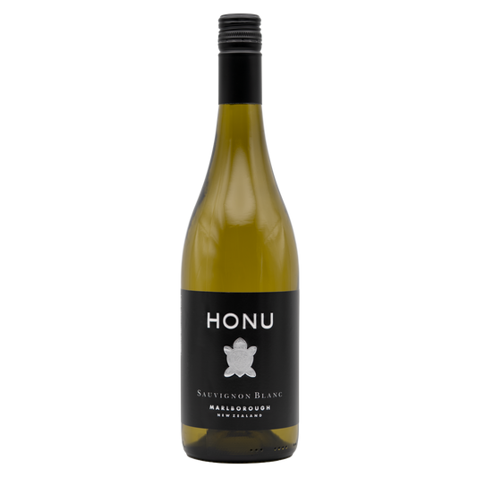 Honu Marlborough Sauvignon Blanc white wine bottle from BROADLAND WINE with a label featuring a marine turtle illustration.