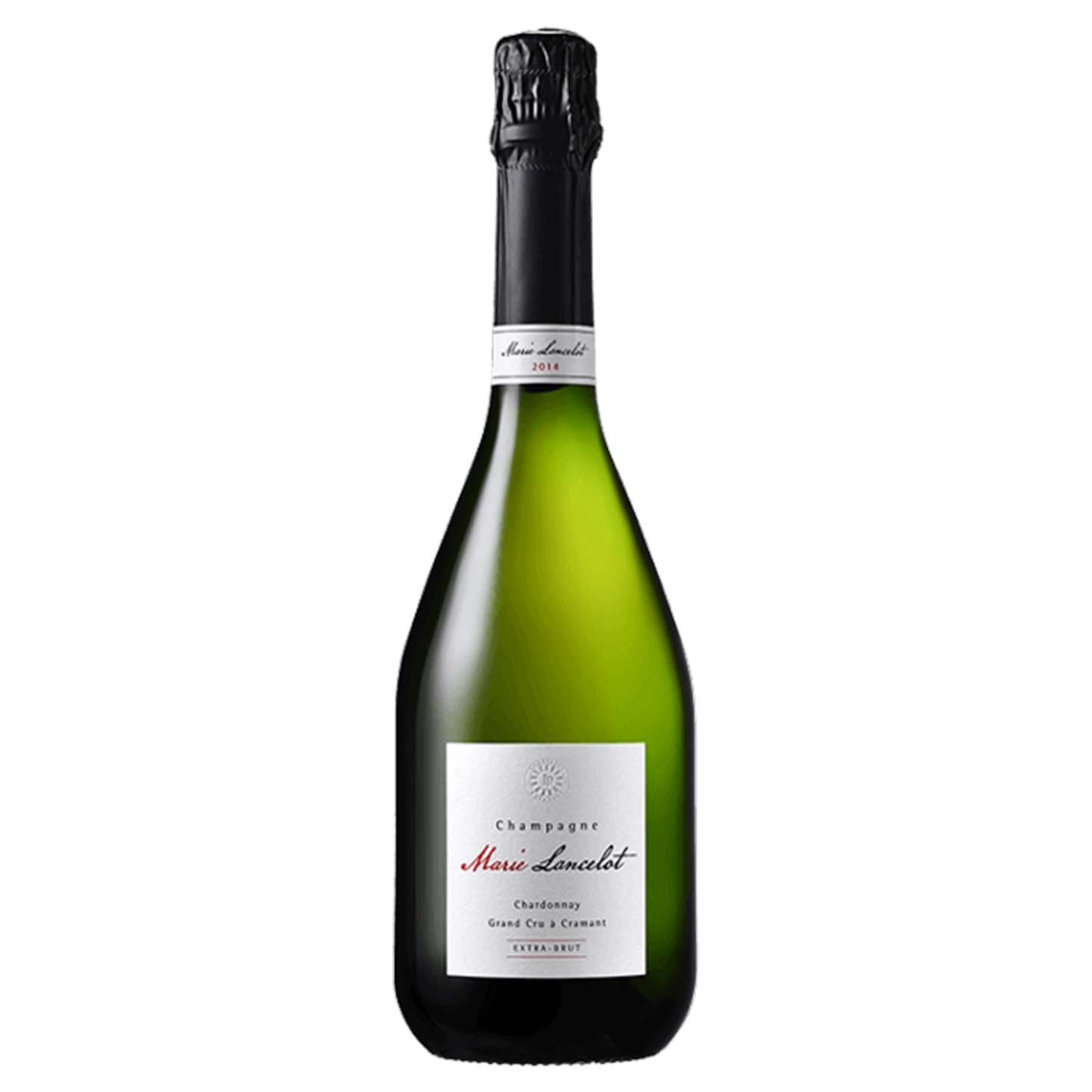 Sparkling wine bottle of LEA AND SANDEMAN Champagne Lancelot-Pienne ‘Cuvée Marie Lancelot’ Blanc de Blancs Grand Cru.