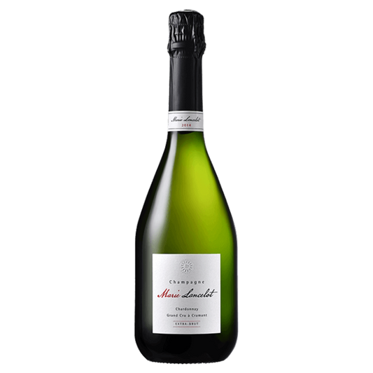 Sparkling wine bottle of LEA AND SANDEMAN Champagne Lancelot-Pienne ‘Cuvée Marie Lancelot’ Blanc de Blancs Grand Cru.
