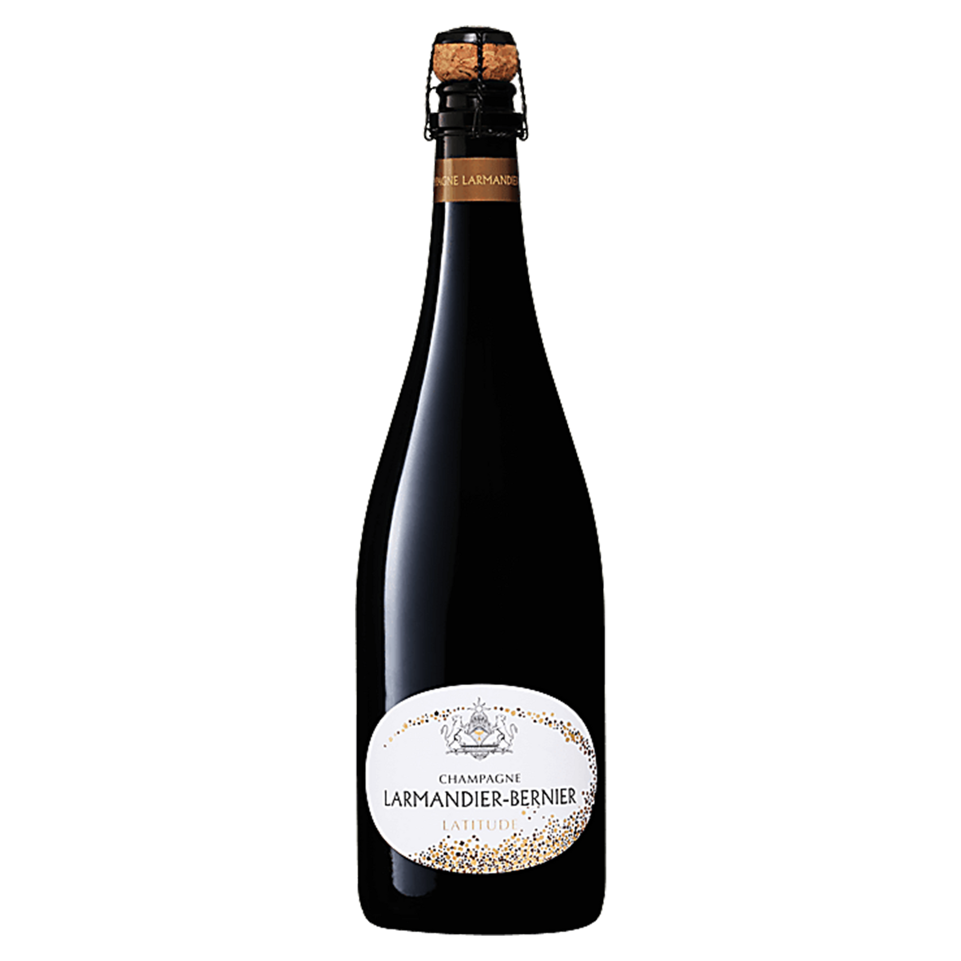 Larmandier Bernier Longitude Blanc de Blancs Extra Brut sparkling wine bottle by LEA AND SANDEMAN with elegant label design
