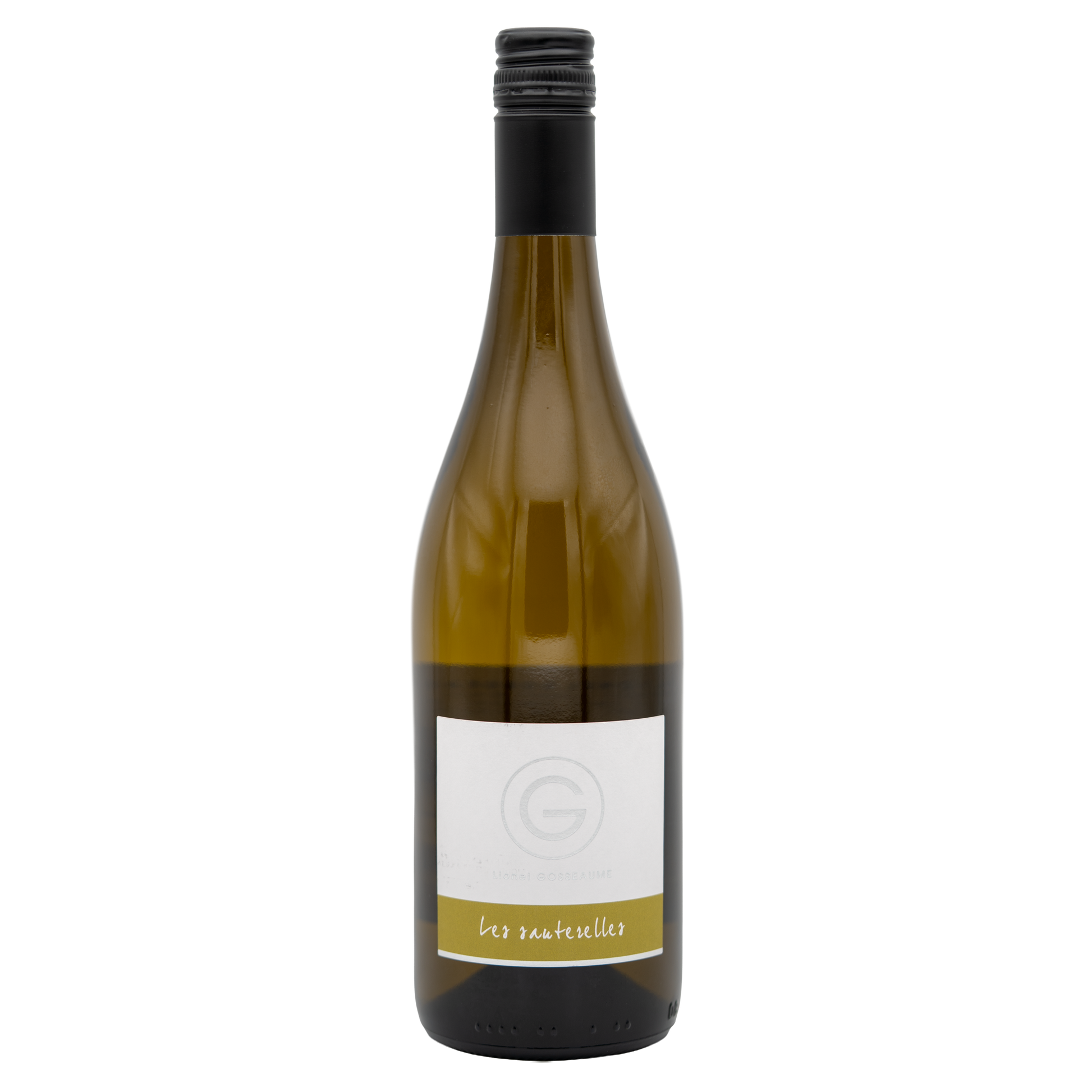 LEA AND SANDEMAN Domaine de Pierre Les Sauterelles Touraine Sauvignon white wine bottle on a wooden table.