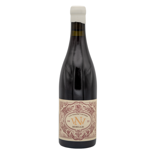 Van Niekerk Vintners Rebellie Grenache red wine bottle from LEA AND SANDEMAN, with dark glass and label detail.